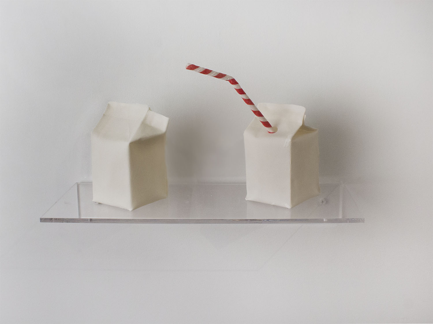 Milk Cartons, detail with straw