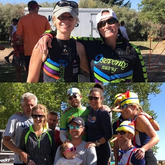 Out at the #OktoberFest sprint #triathlon pb @withoutlimitsco - @weepapa relay team got 1st in their category while Colleen (8th AG) and Lauren raced the tri!