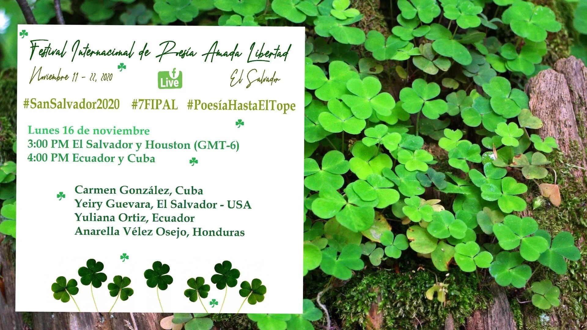 Festival Internacional de Poesía Amada Libertad - 11/16/20