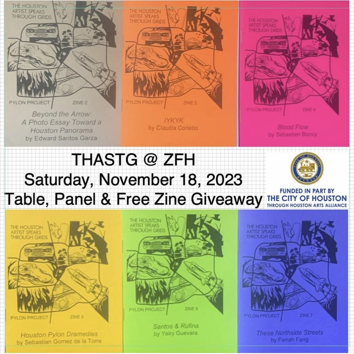 The Houston Artist Speaks Through Grids - Zine Launch @ Zine Fest Houston - 11/18/23