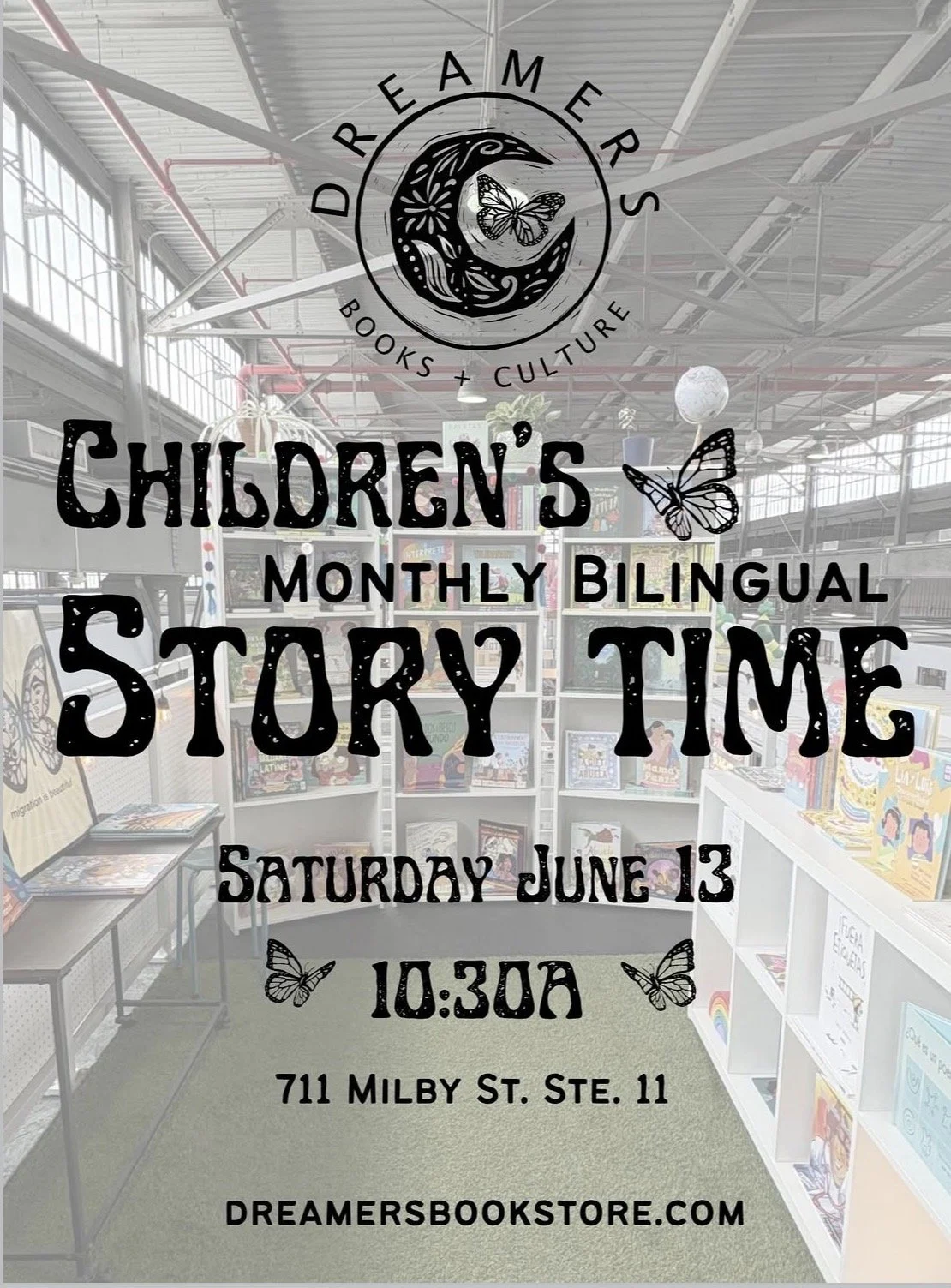 Bilingual Story time at Dreamers Bookstore - 6/13/26