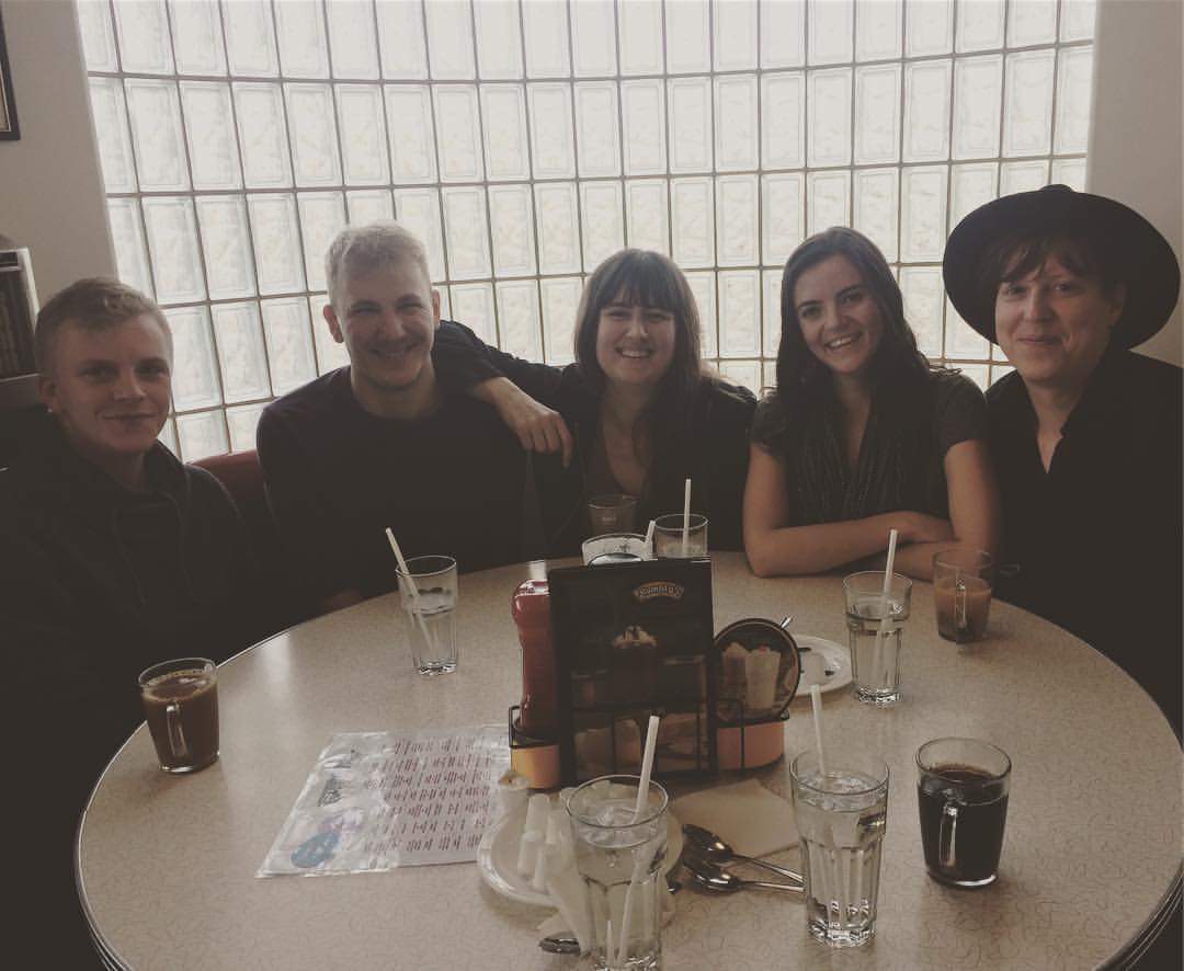 The whole crew brunching at Gasoline Alley.
