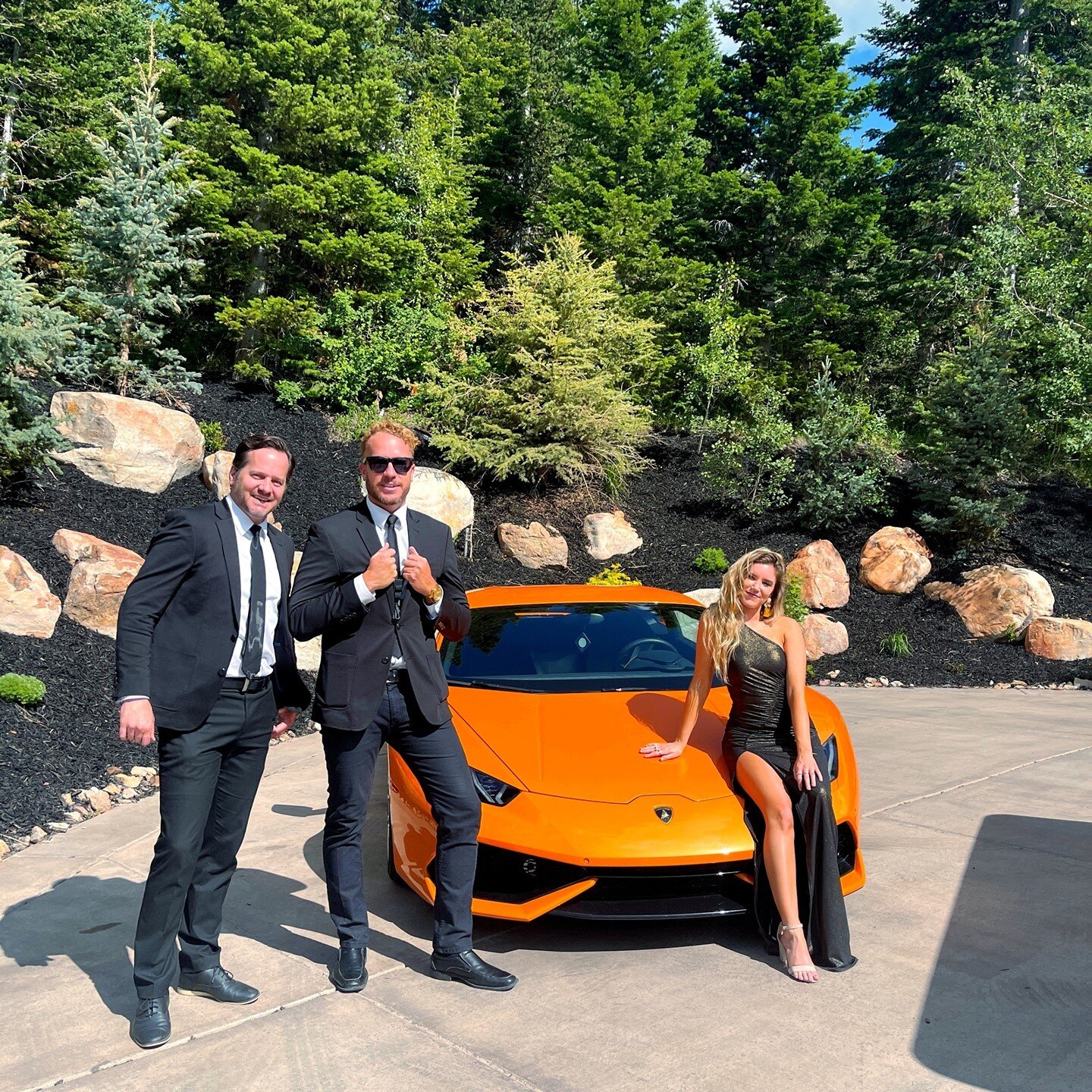 Gold Standard riding in style at @ParkCity360's Lamborghini party!