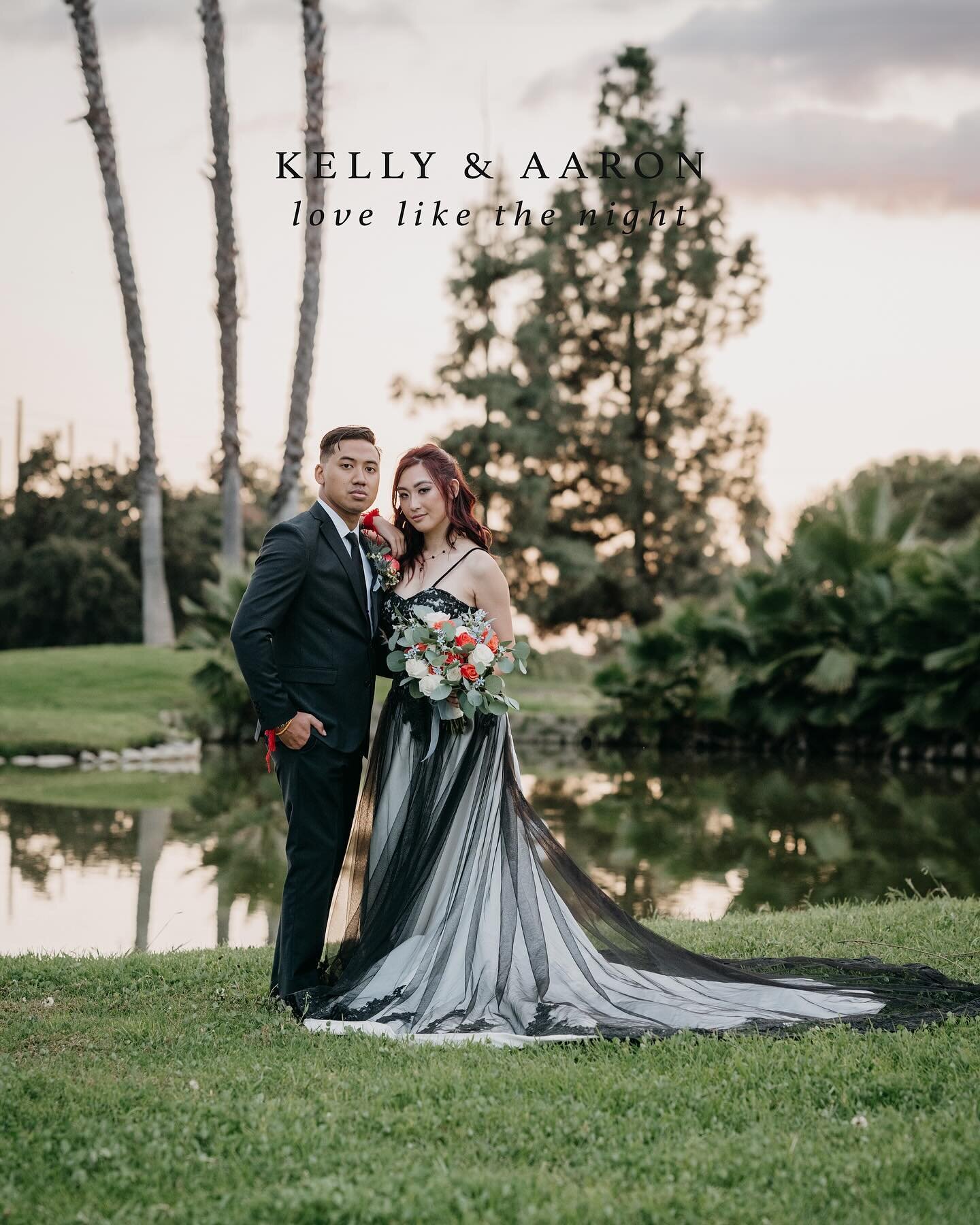 【𝒍𝒐𝒗𝒆 𝒍𝒊𝒌𝒆 𝒕𝒉𝒆 𝒏𝒊𝒈𝒉𝒕】 At the beginning of October, I got to photograph this moody modern wedding for Kelly &amp; Aaron at the beautiful Sierra La Verne nestled in the foothills of the San Gabriel Mountains. Gothic and dark colors infl