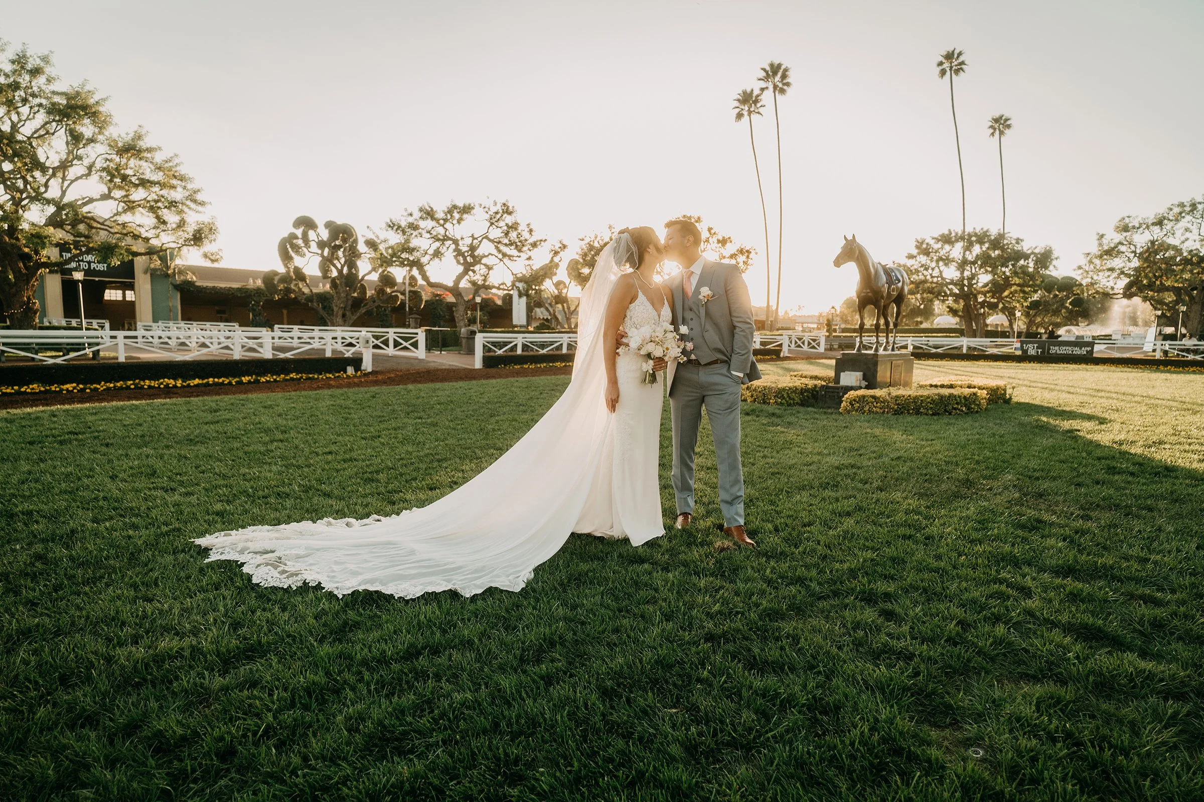 Santa Anita Park Wedding in Arcadia, California | Elegant Wedding Photography