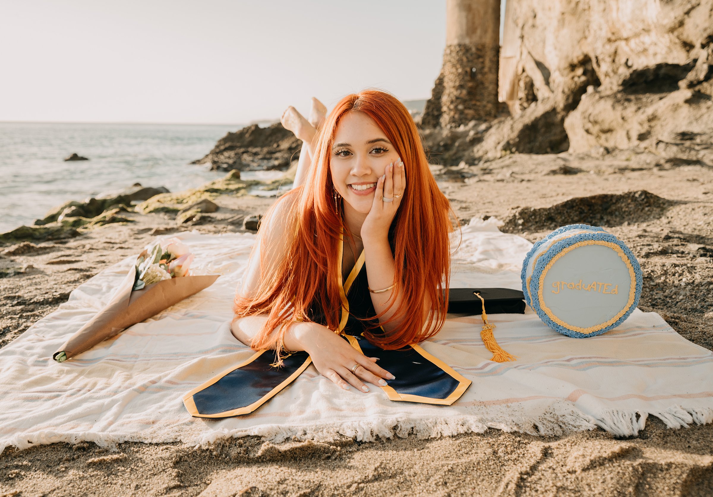 Oregon Tech Graduation Photos at Pirate Tower | Laguna Beach Graduation Photographer