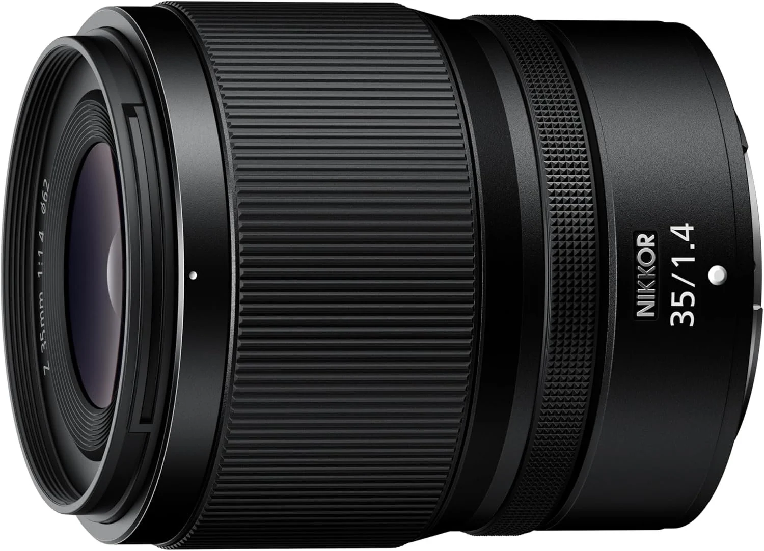 Nikon Z 35mm f/1.4 lens mounted on a mirrorless camera