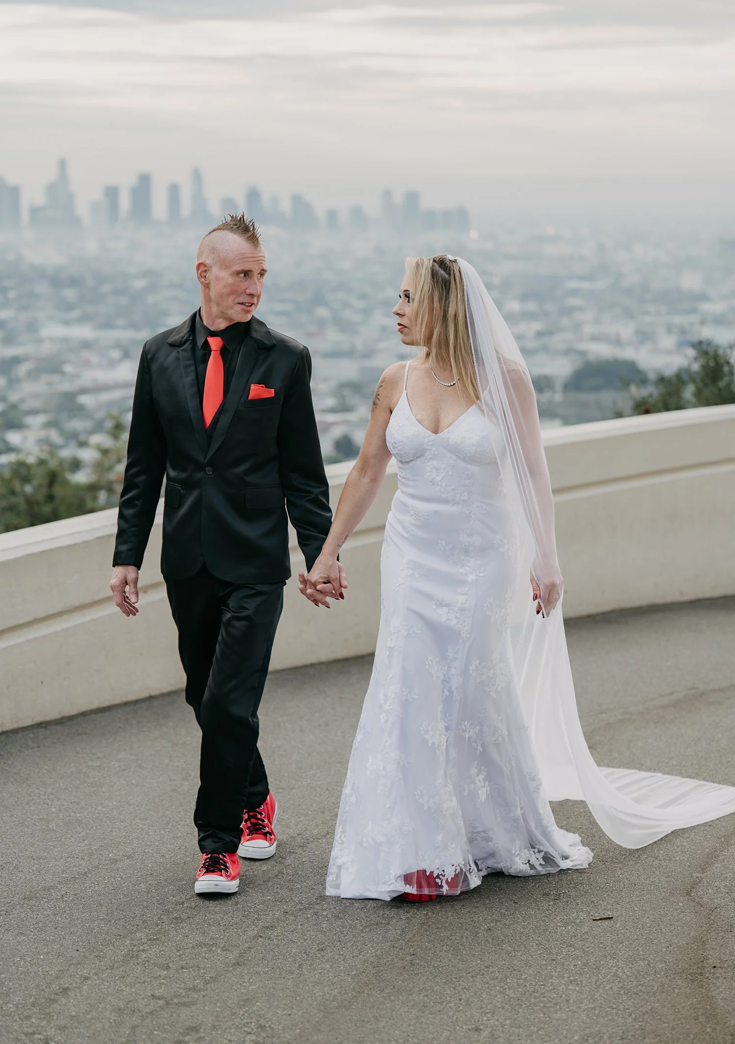 Adria and Brad photographed with a cinematic 70-200mm lens composition