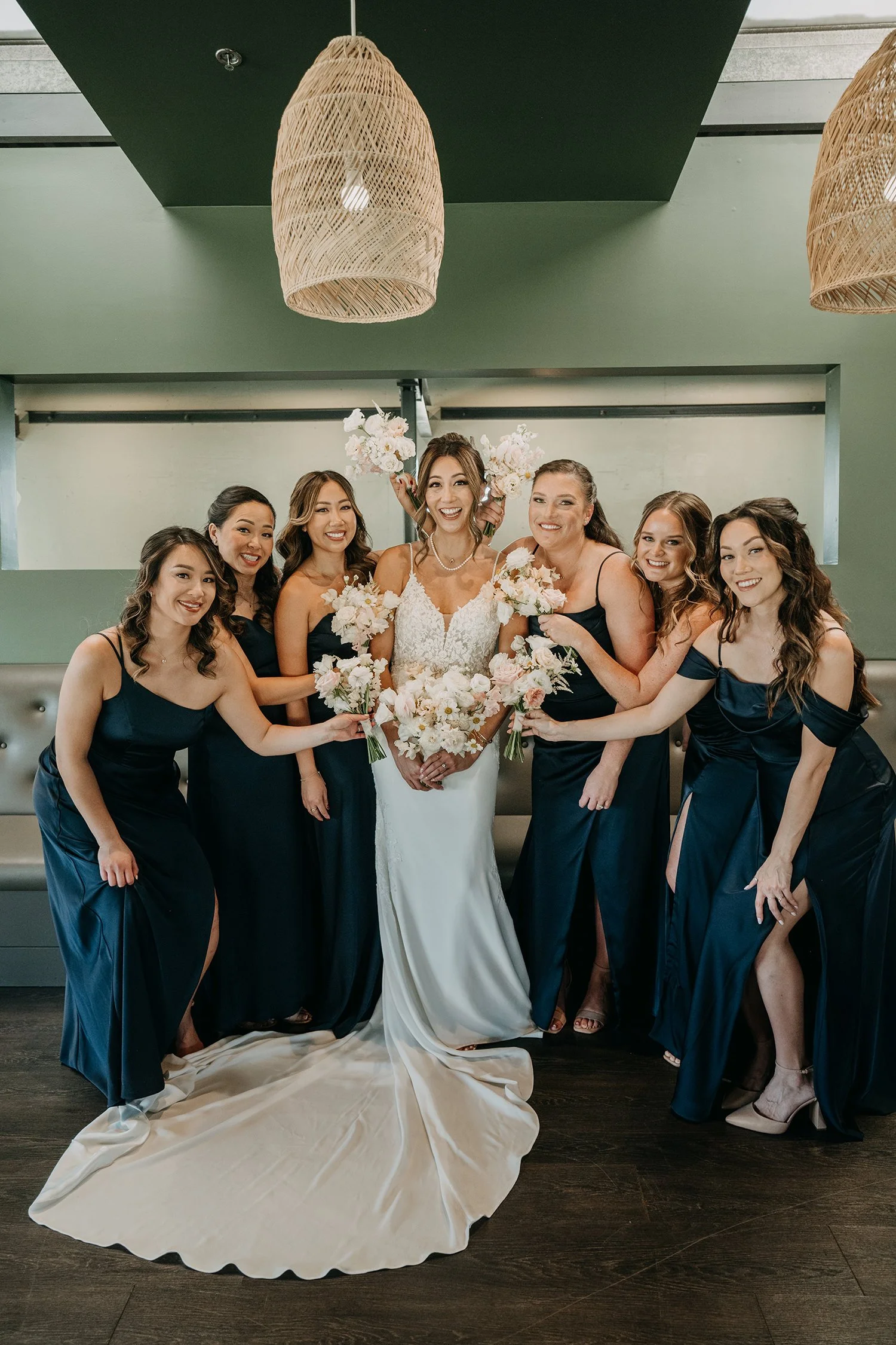 Santa Anita Park Bride and Bridesmaid Portrait In Arcadia California