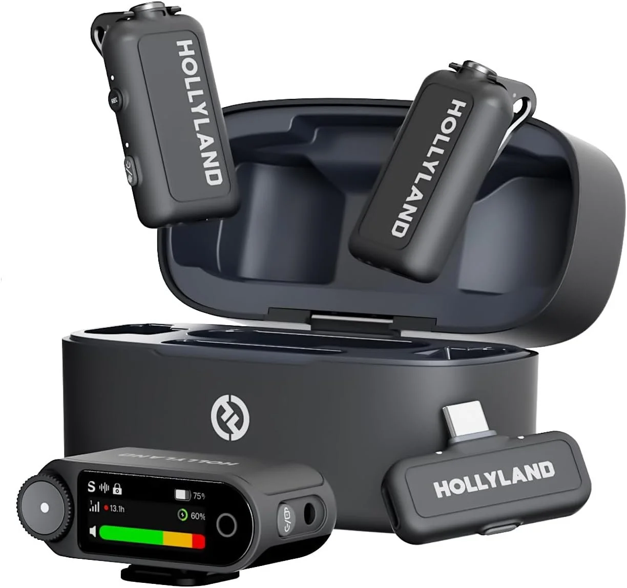 Hollyland Lark Max 2 wireless microphone clipped onto clothing for vlogging