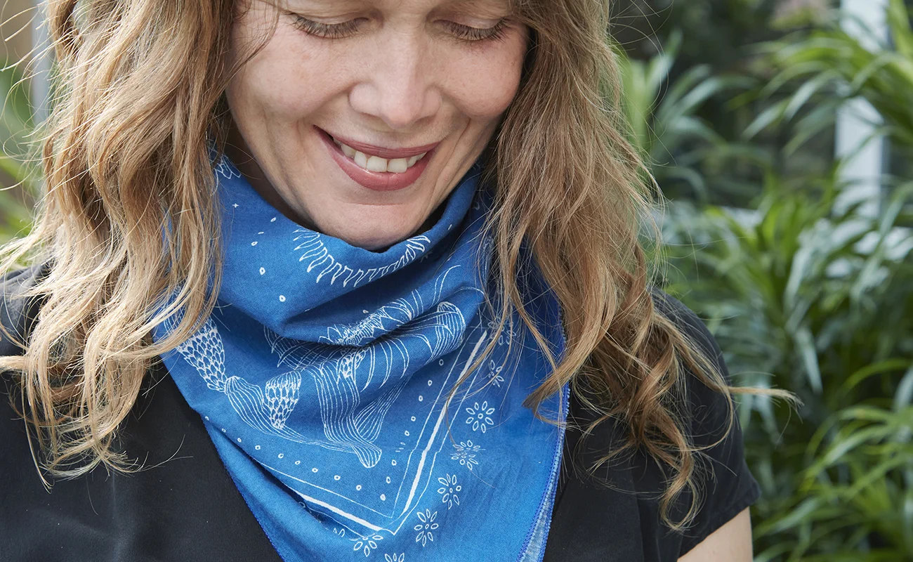 Flora Grubb Gardens Gardener's Bandanna on Flora 1.jpg