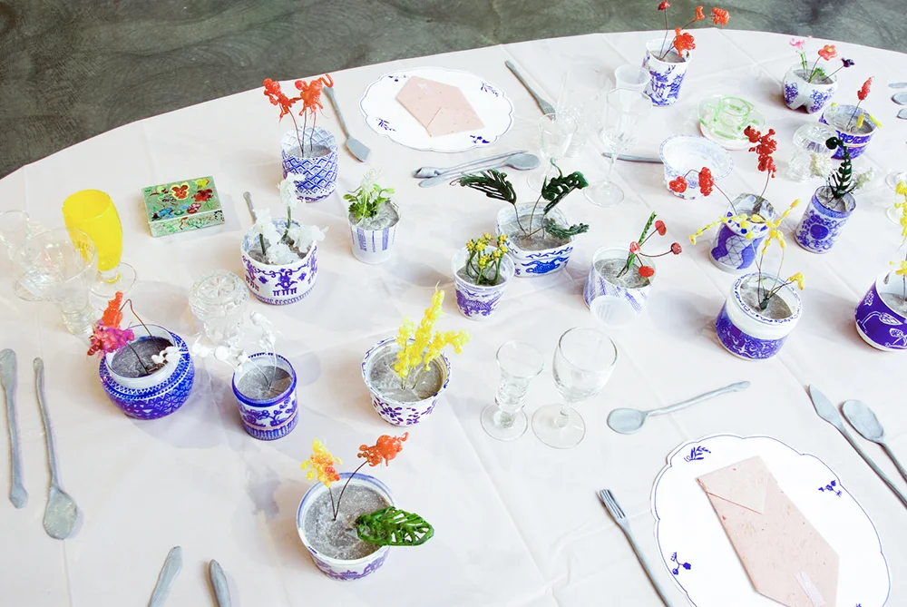Sarah Goffman, Happiness Table, 2008, Paradise Found, Tin Sheds Gallery, The University of Sydney, Sydney
