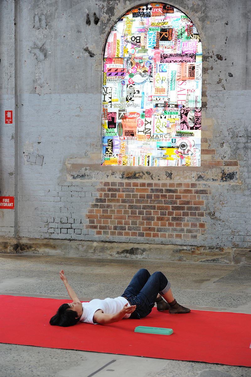 Sarah Goffman, Trashcan Dreams, 2010, featuring Lena Ritchie, curator Bec Dean, Performance Space, Sydney (photo: Garth Knight)