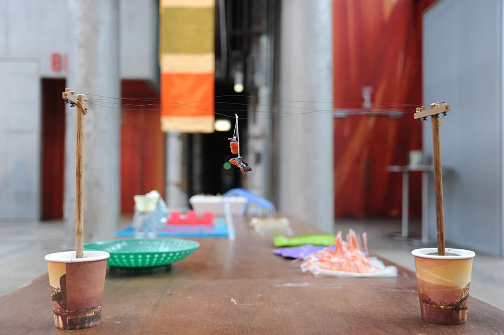 Sarah Goffman, Trashcan Dreams, 2010, curator Bec Dean, Performance Space, Sydney (photo: Garth Knight)