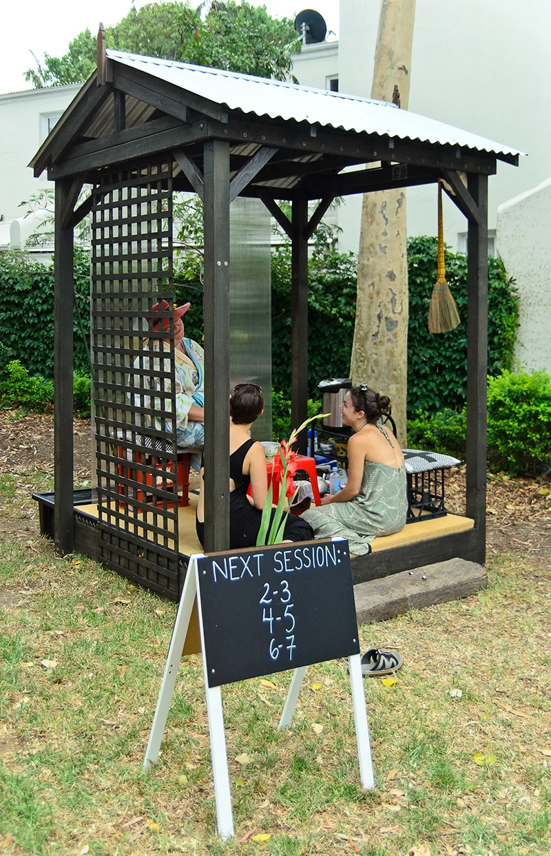 Sarah Goffman, Wabi-Sabi Afternoon Tea, 2013, Micro Parks, Sydney Festival, co-ordinated by Performance Space, Sydney