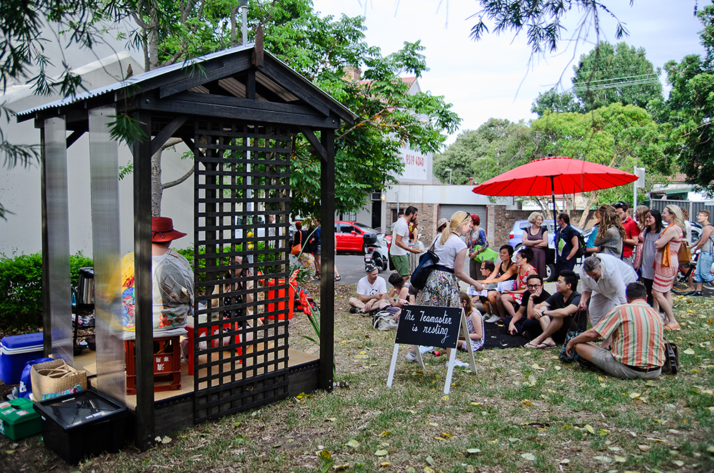 Sarah Goffman, Wabi-Sabi Afternoon Tea, 2013, Micro Parks, Sydney Festival, co-ordinated by Performance Space, Sydney