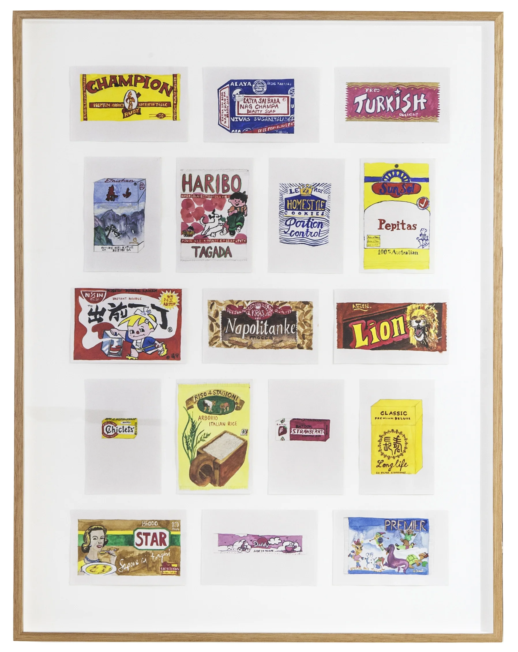 Sarah Goffman, Packaging Copies, 2006 in JANIS II, 2013, Mclemoi Gallery, Sydney (photo: Jessica Maurer)
