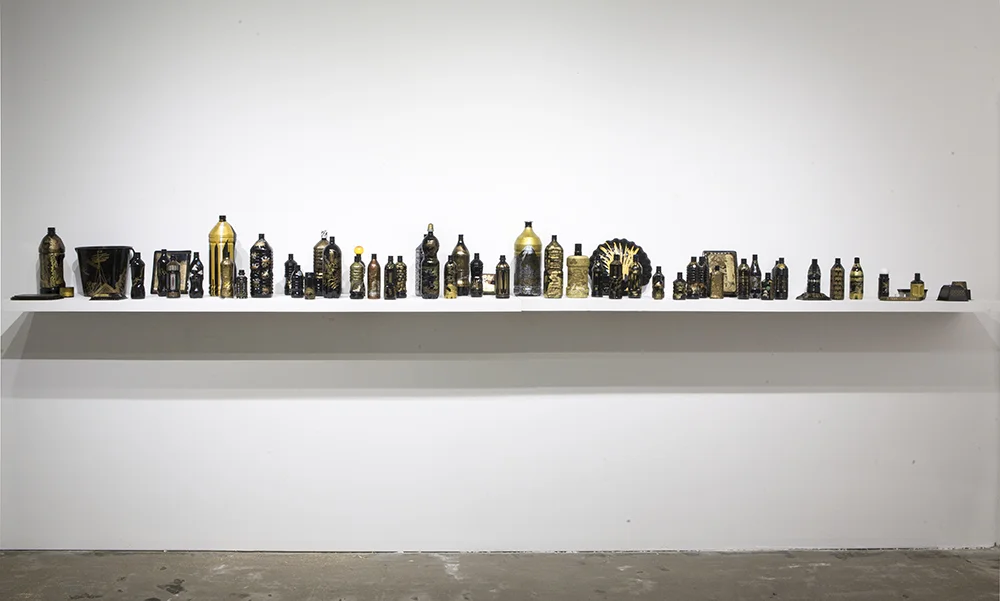Sarah Goffman, Black and Gold, 2012 in JANIS II, 2013, Mclemoi Gallery, Sydney (photo: Jessica Maurer)