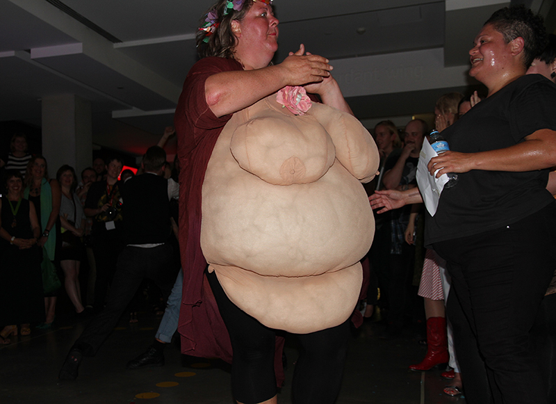 Sarah Goffman, Fat massage, 2015, MCA ArtBar, curated by Tom Polo, Museum of Contemporary Art Australia