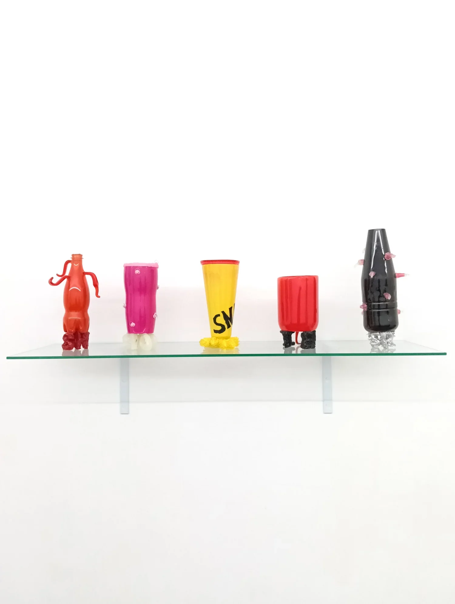 Sarah Goffman, After Brown 2023 (Grr, Pash, Bite, Spike and Pierce), plastic, enamel, hot glue, variable 
