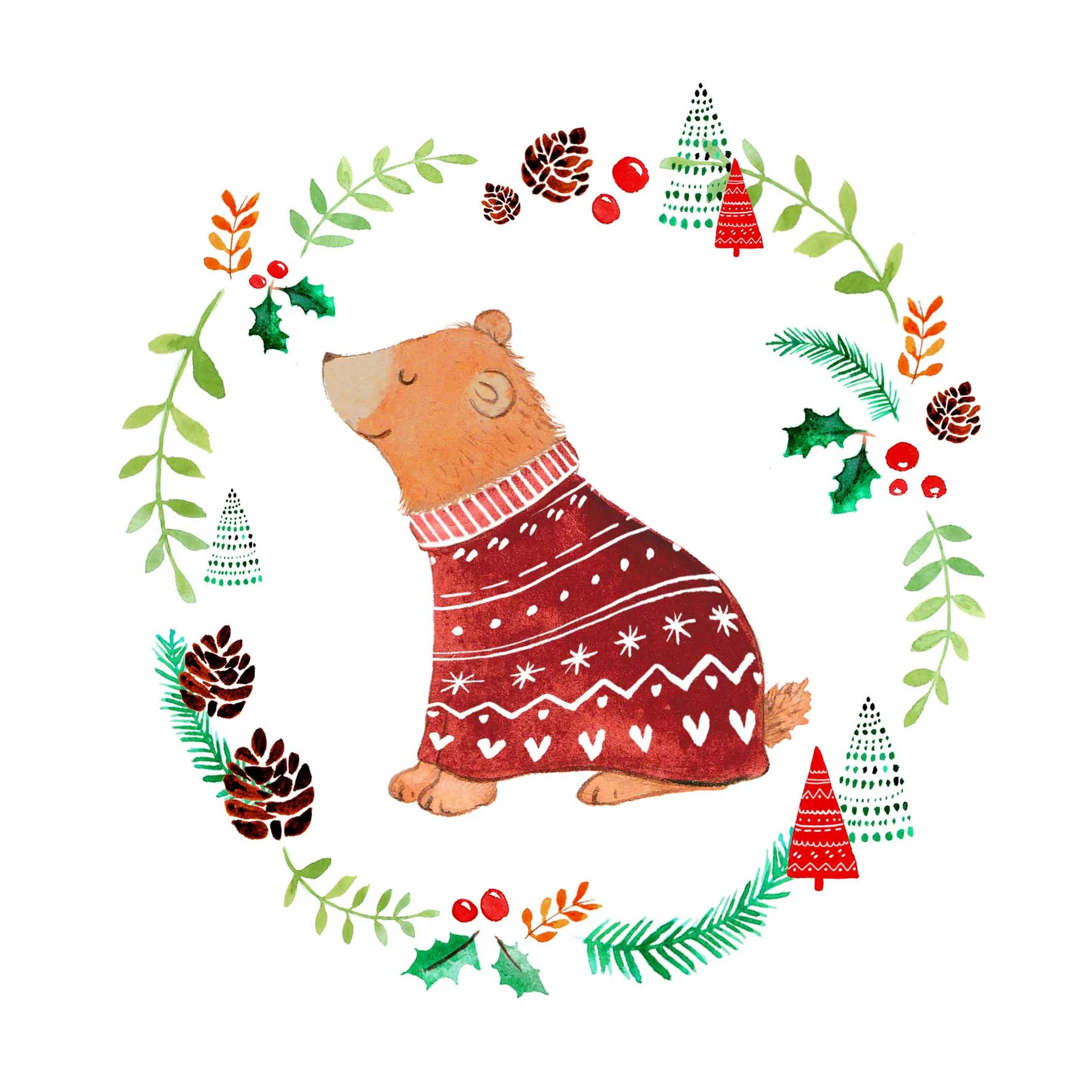 Woodland Christmas bear.jpg