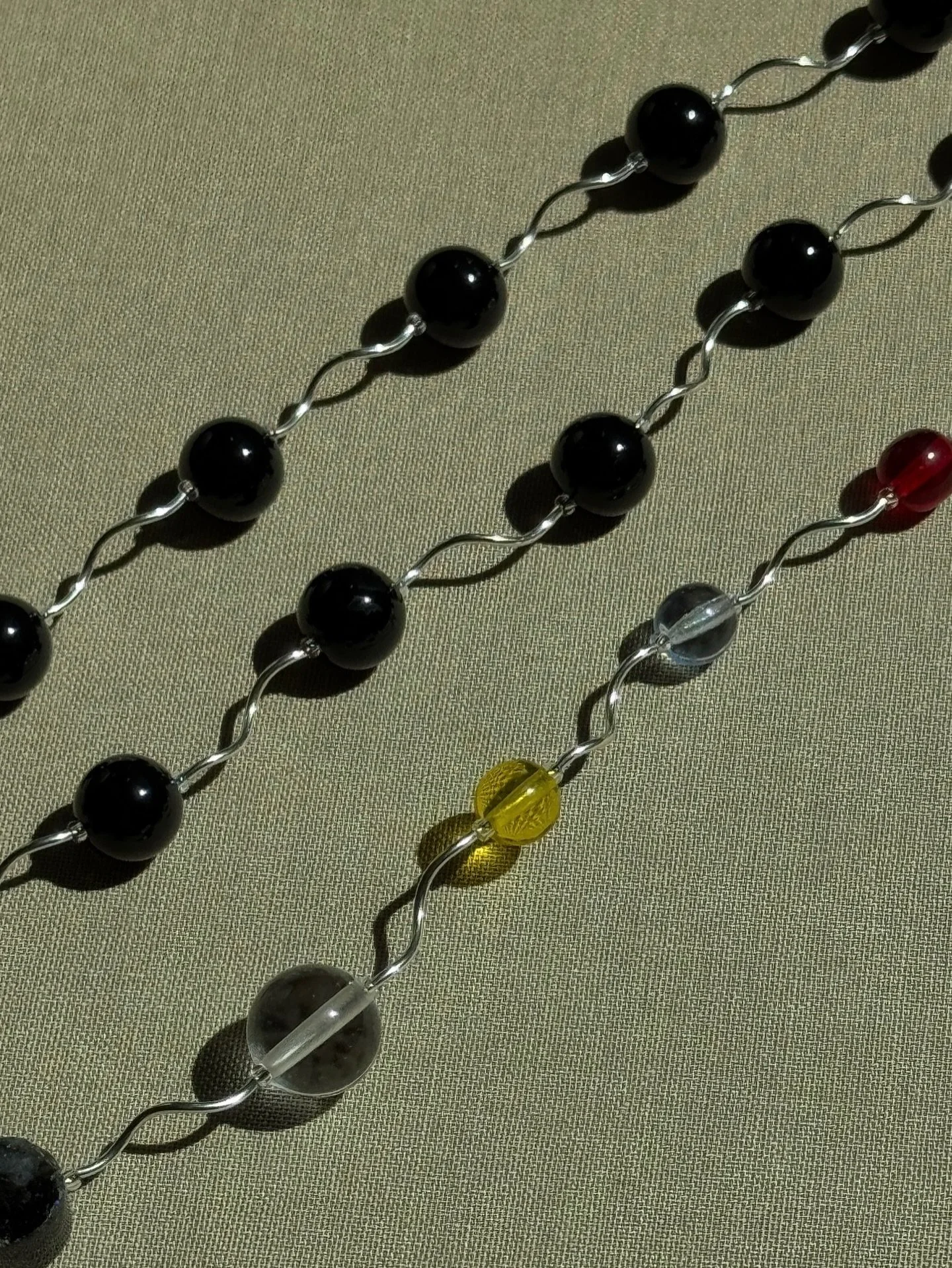 S+P tube necklace (onyx) and Mir&oacute; bracelet 〰️