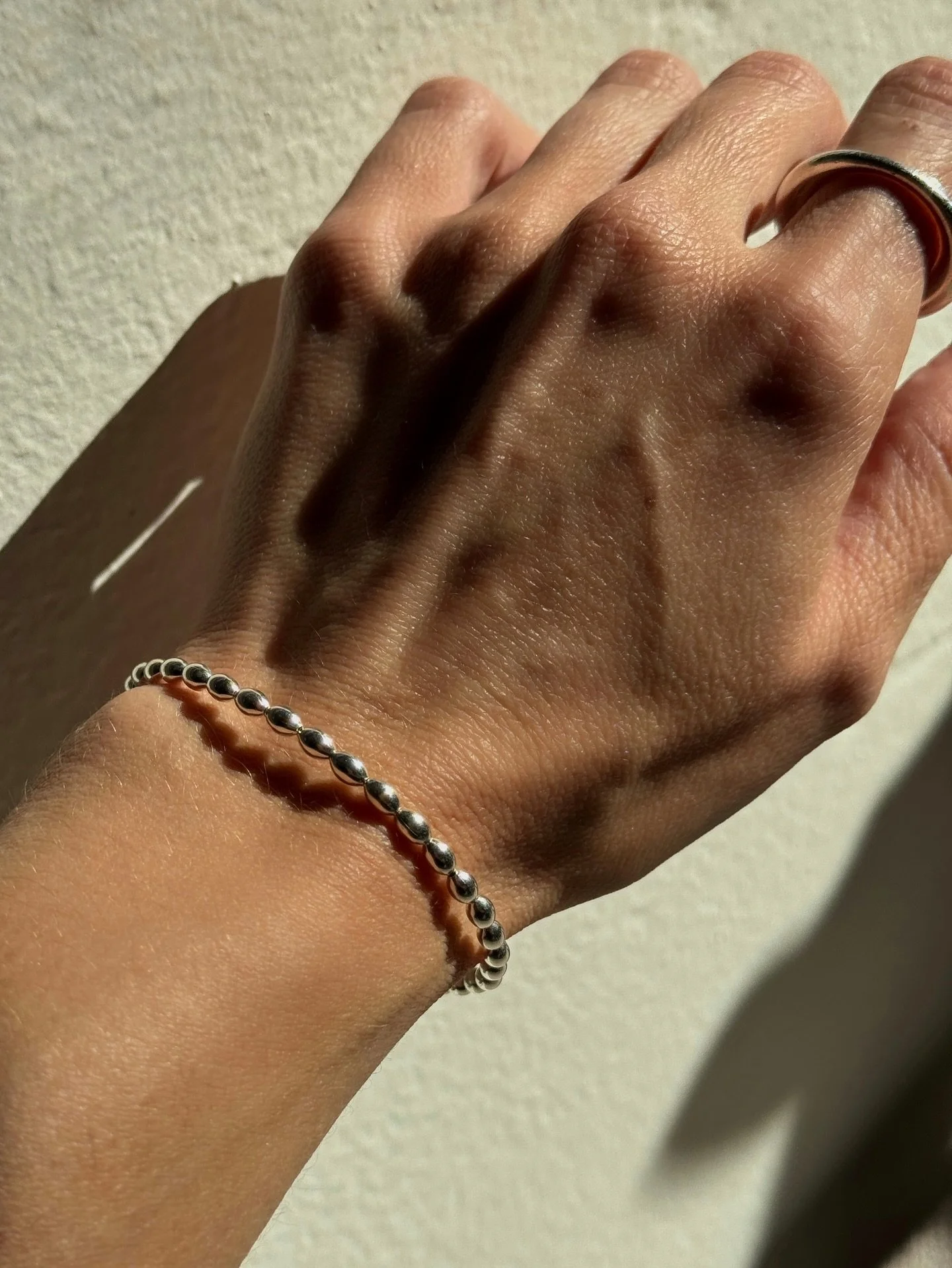 S+P oval sterling beaded bracelet 〰️