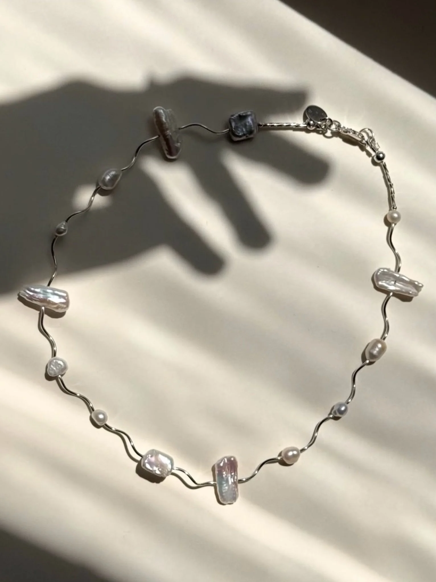 S+P pearl sequence necklace via @phosphene_studio