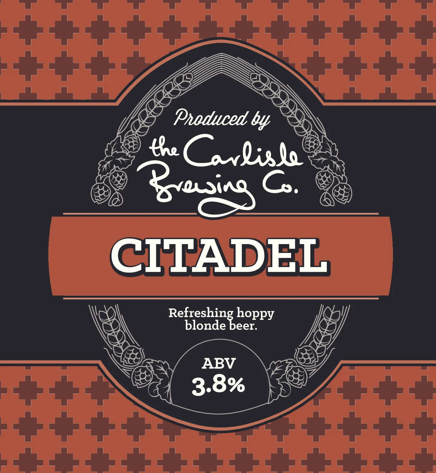 Light, crisp and very hoppy Citadel is a fantastic, easy drinking hoppy beer. It’s really refreshing and packed with flavour. At 3.8% it’s an ideal session ale. We’ve used Styrian hops to provide a light aromatic bitterness with spicy and earthy notes. The Citadel in Carlisle and Carlisle Citadel Railway Station are highly impressive buildings in the centre of the city – we really hope you’ll be impressed with our Citadel too!
