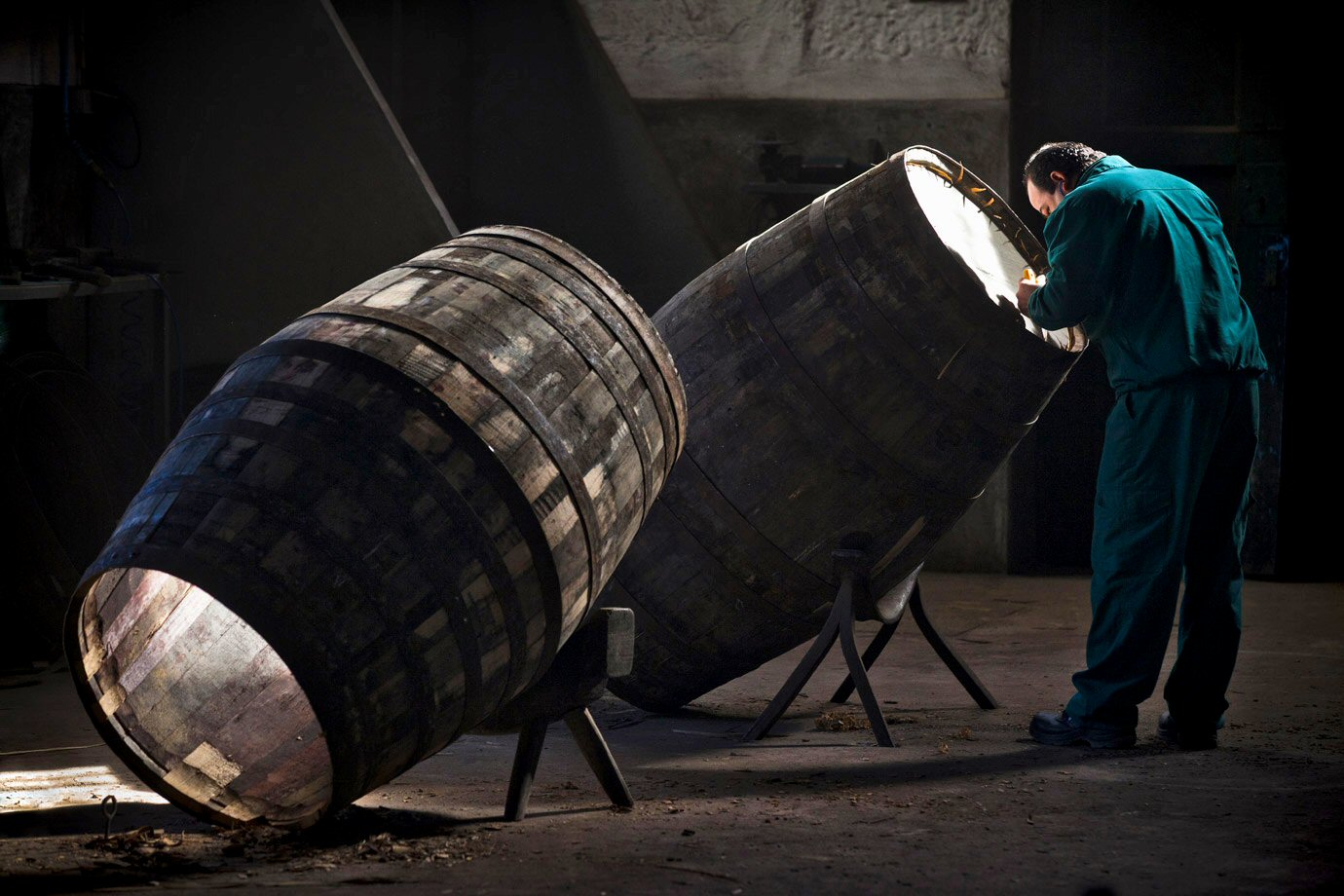 The Cooper's work is never done; Port casks being prepared for more interesting contents. 