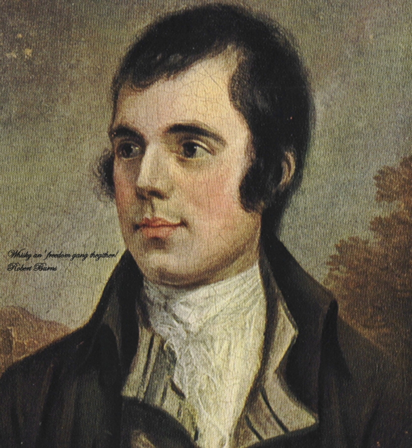 Rabbie Burns. This picture shamelessly recycled from the Whisky Pages .