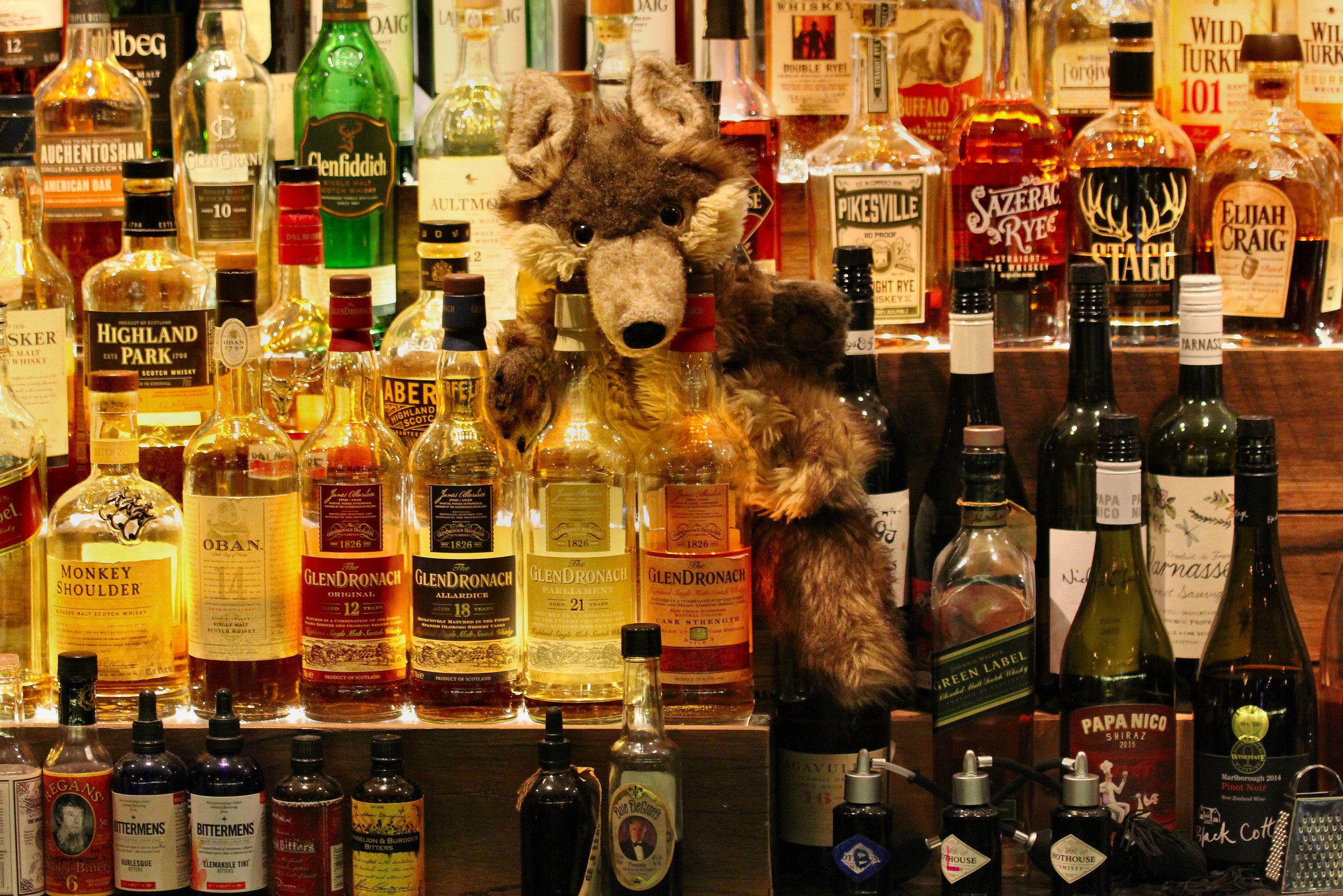 Hitch, unable to get his head around the whisky, gets the whisky around his head.