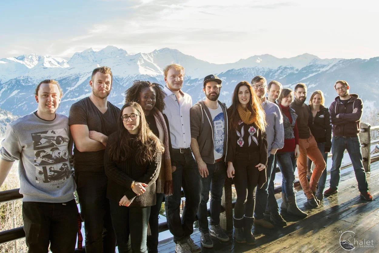 Martinez Session - band and team group photo