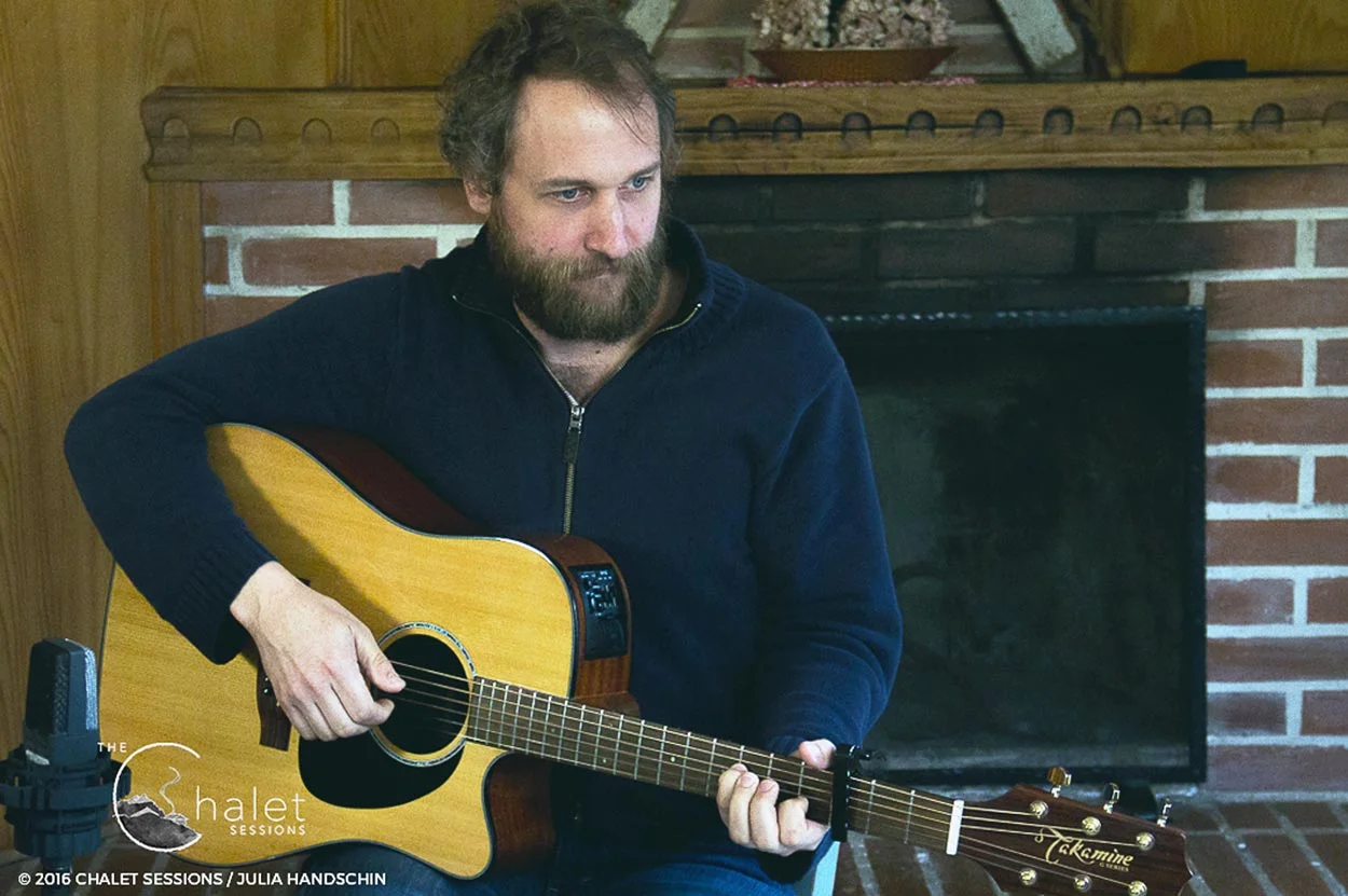 Craig Cardiff Session - Craig playing acoustic guitar