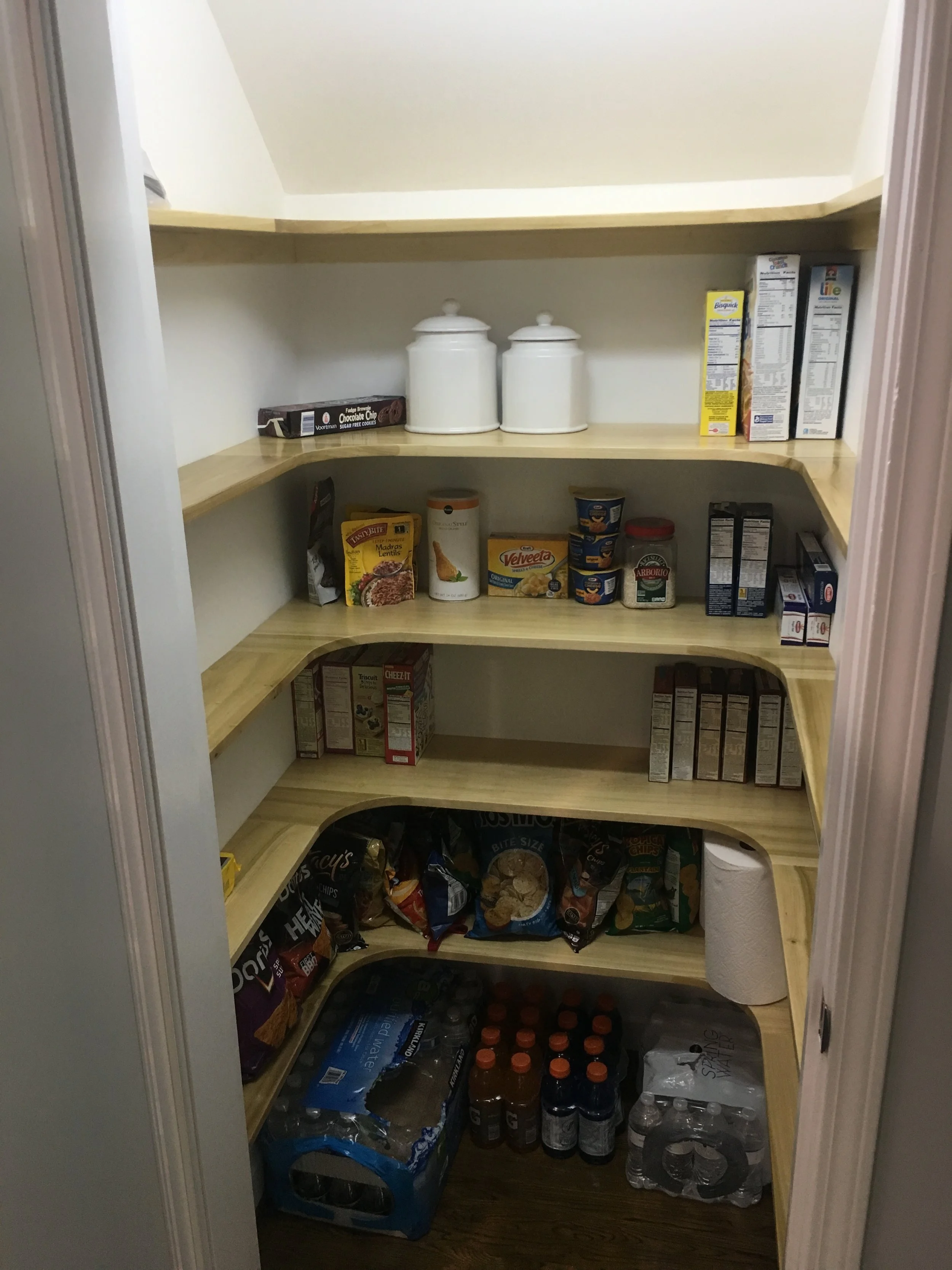 Pantry shelves
