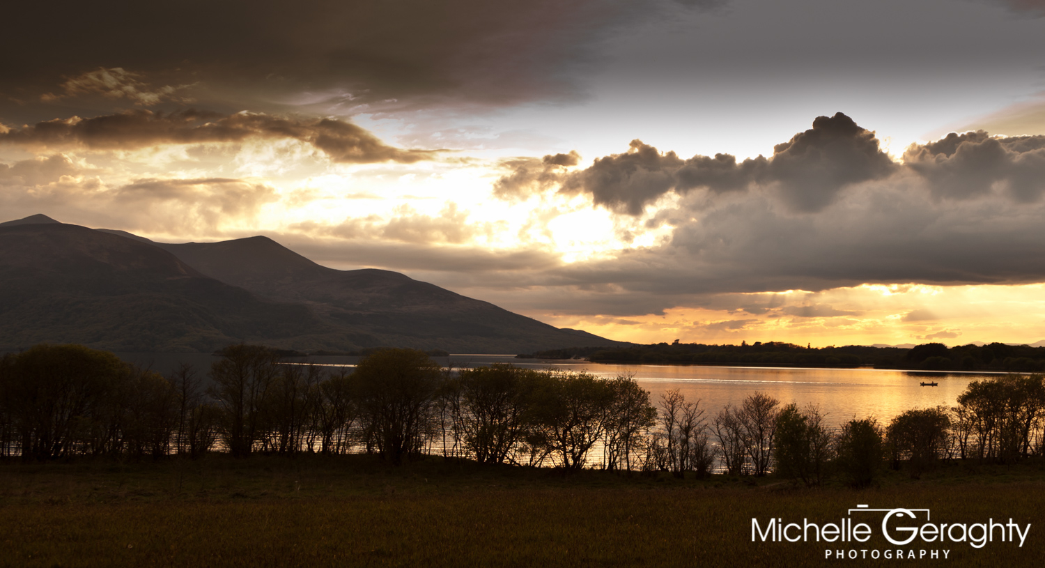 Sunset over Killarney Lakes, Co. Kerry, Ireland