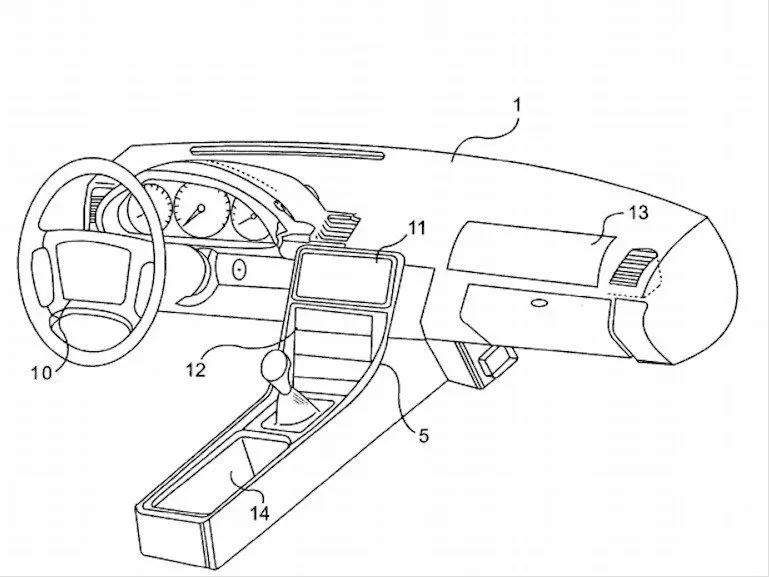 "An illustration of what the displays may look like in the Apple Car."