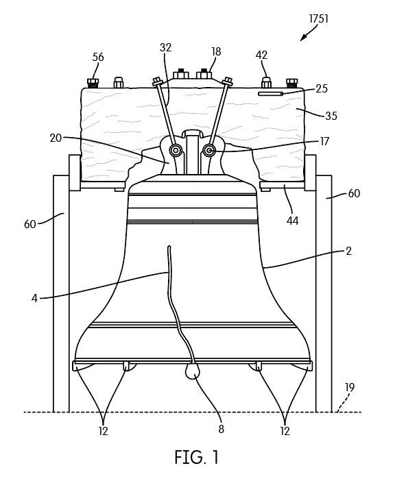 A Patent Illustration of The Liberty Bell.