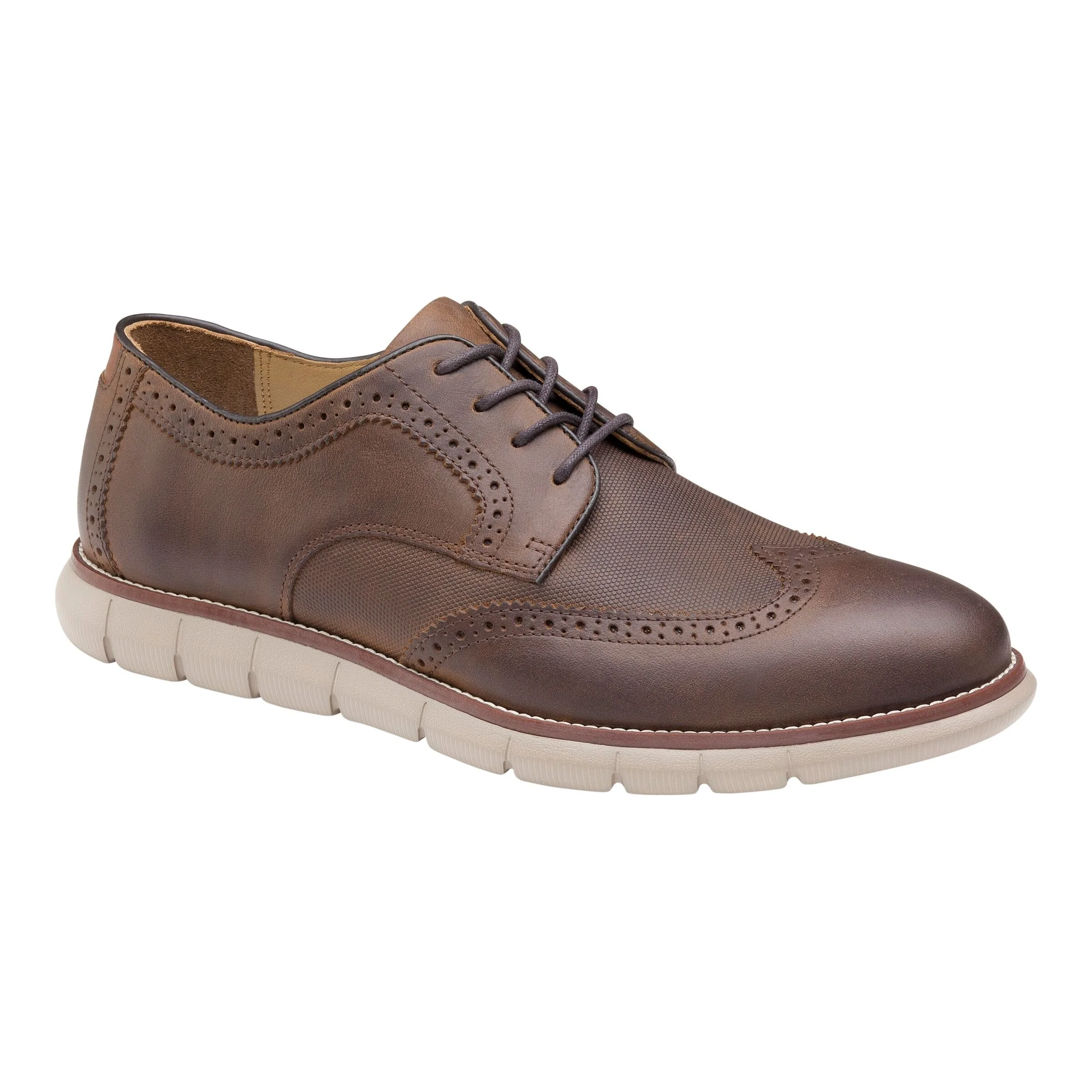 J & M Holden Wingtip Brown Oiled Full Grain Leather
