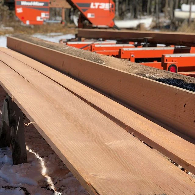 Getting some long, largely clear quartersawn stringer stock out of this Doug Fir. #woodenboat #woodmizer #dougfir #woodworking #sawmillbusiness