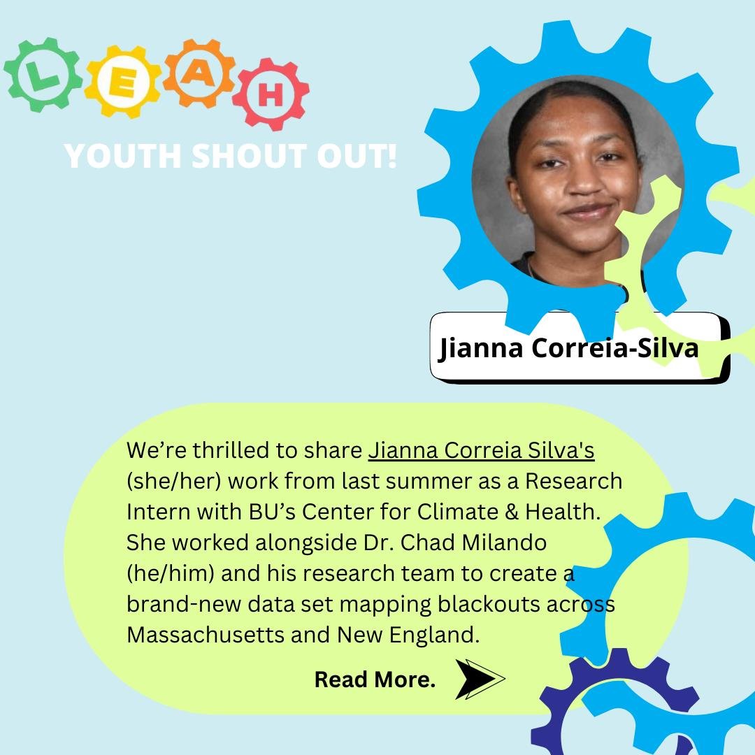 Congratulations to Future Co-Author Jianna Correia Silva!

We&rsquo;re thrilled to share Jianna Correia Silva's (she/her) work from last summer as a Research Intern with BU&rsquo;s Center for Climate &amp; Health. She worked alongside Dr. Chad Miland