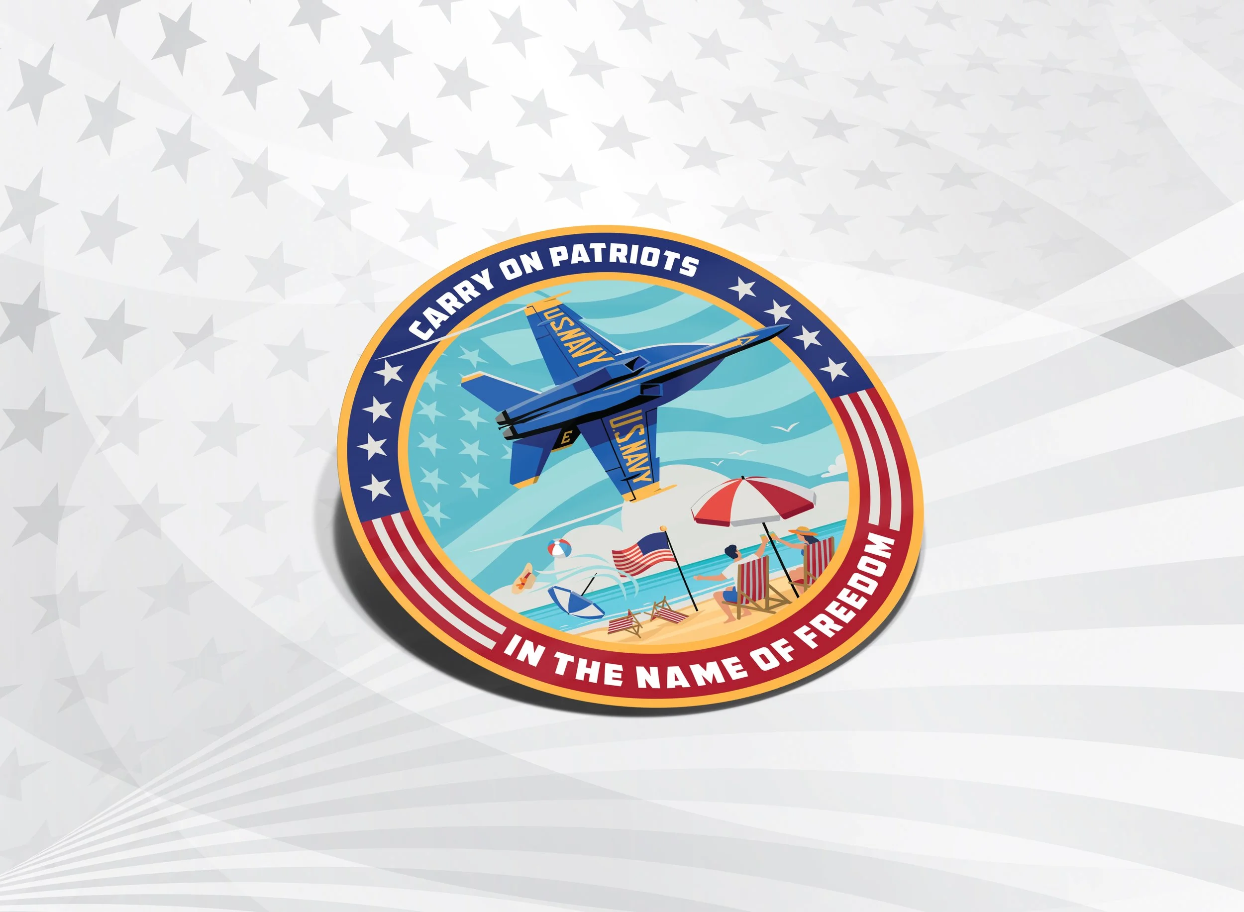 Carry On Patriots Flyover Sticker