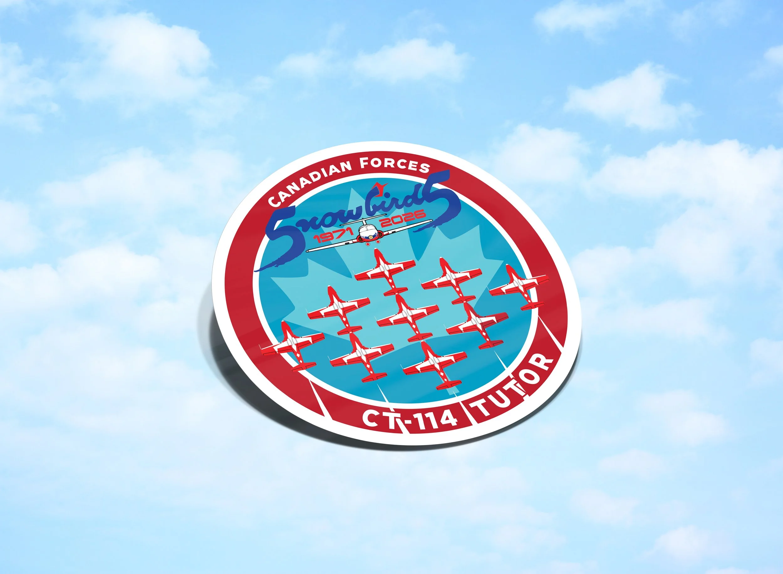 Canadian Forces Snowbirds Maple Leaf Sticker