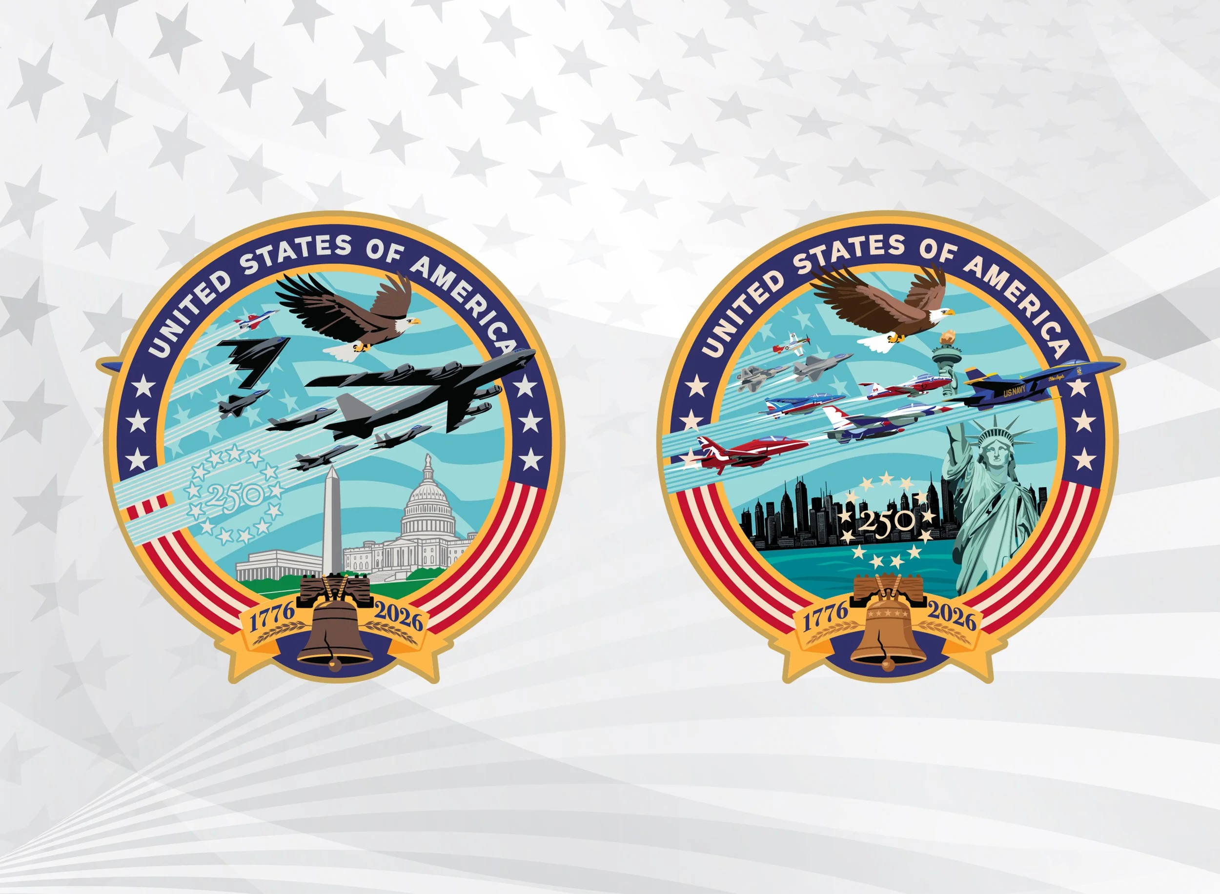Freedom 250 Flyover Challenge Coin