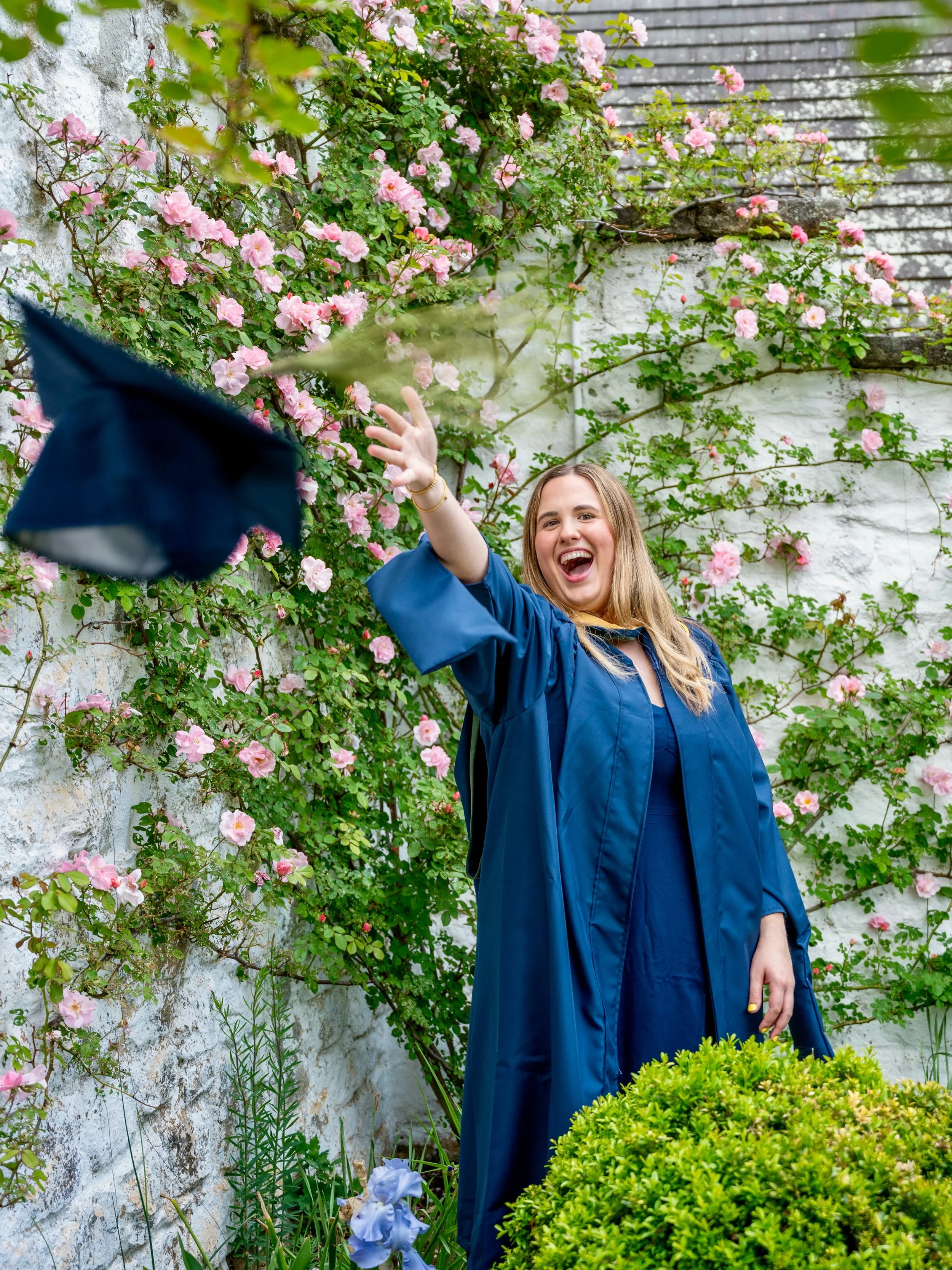 Graduation in the garden for @haydenmorrow02 🎓🌼💙📸