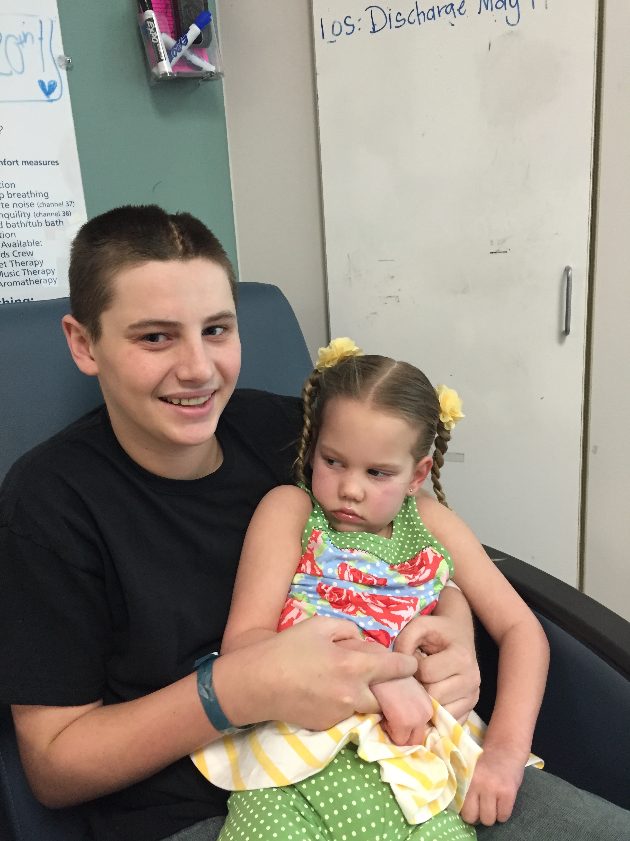 Another miracle. Severe head trauma from a high school rodeo accident, Garth and Kycie made an instant connection. He is doing great today and is back on the rodeo team.