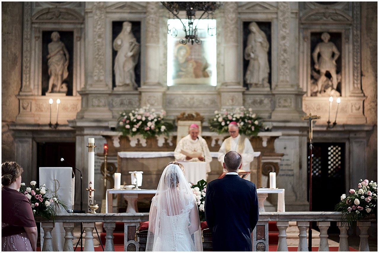  catholic wedding celebration in Saint Biagio, Montepulciano, Siena 