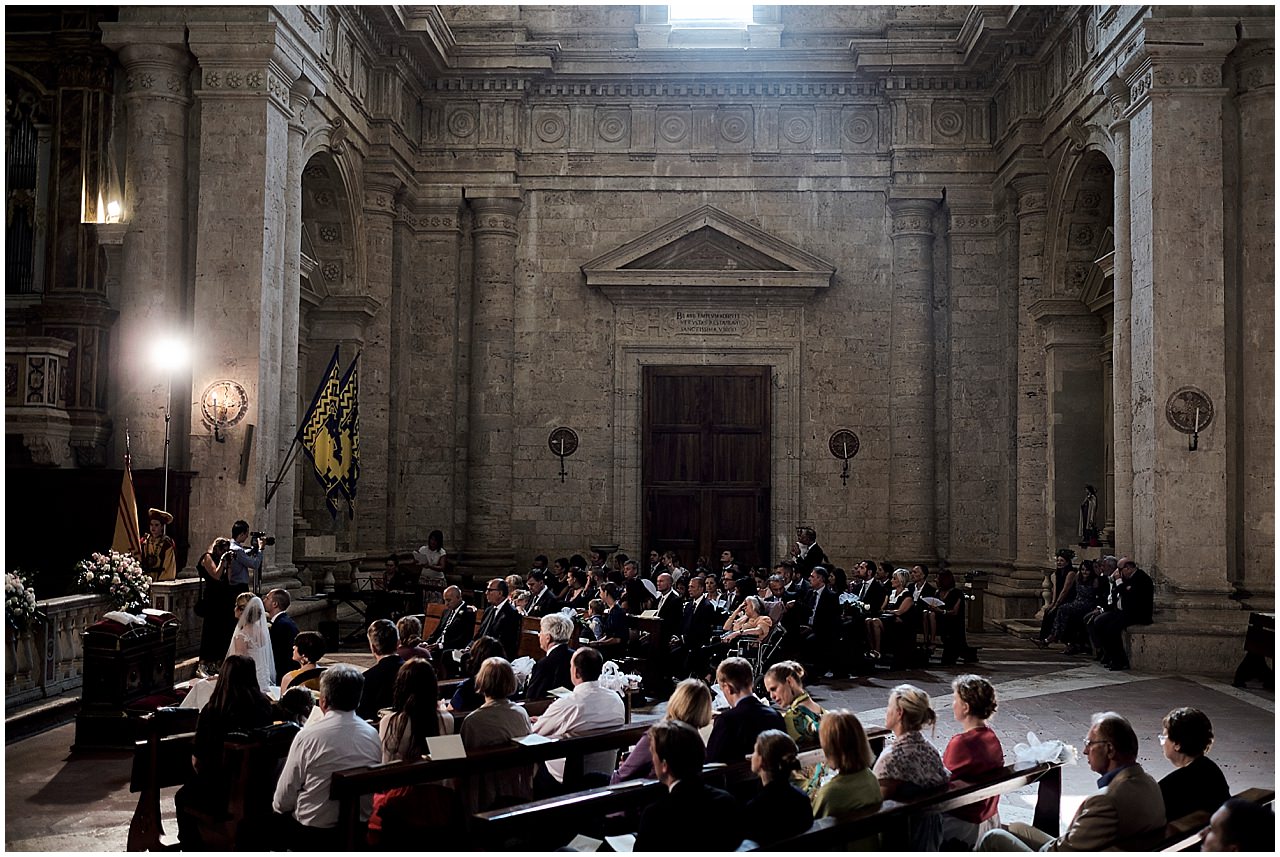  catholic wedding celebration in Saint Biagio, Montepulciano, Siena 