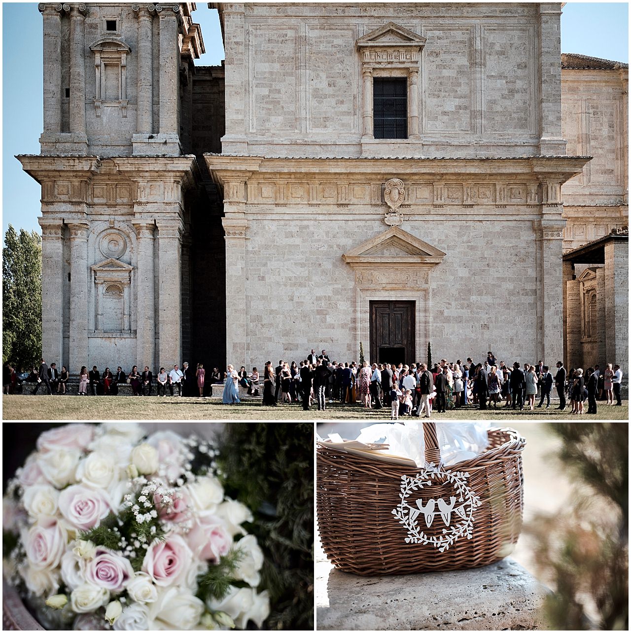  catholic wedding celebration in Saint Biagio, Montepulciano, Siena&nbsp; 