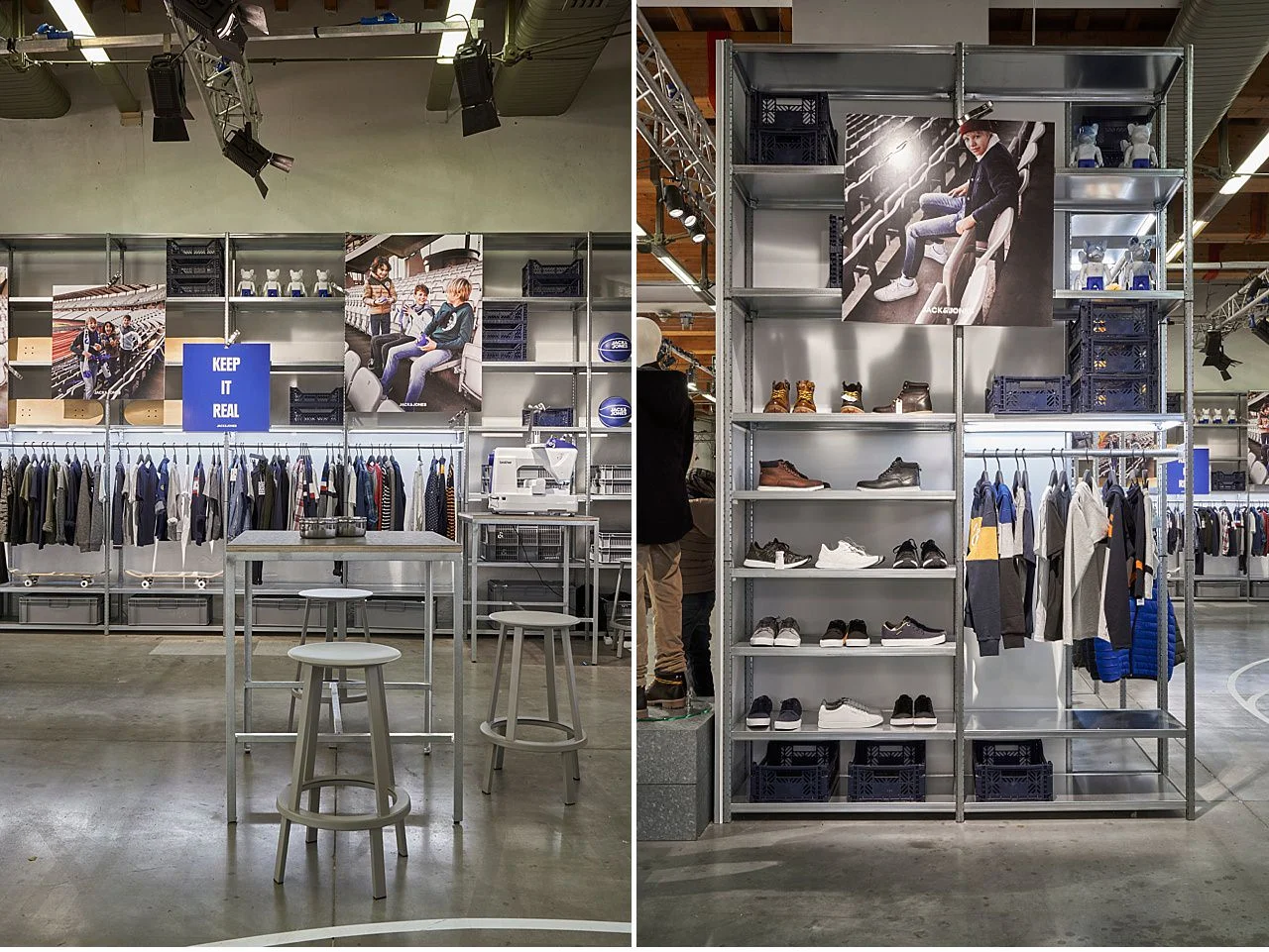  Pitti Bimbo 88, Jack & Jones box. Interior photo shoot for the designer who created the project for the annual review of children's fashion in Florence. With companies from all over the world. The service has been entrusted to Matteo Castelli's stud